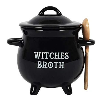 Imagen de something different Algunos hilos de caldo caldron Soup Bowl With Broom Spoon (9/18)