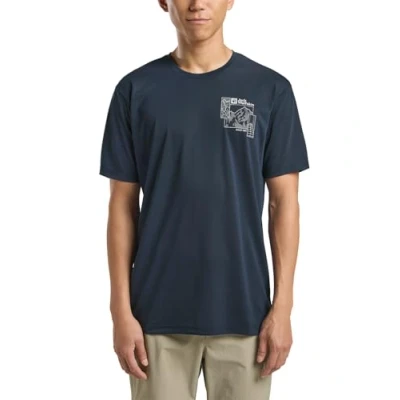Imagen de Jack Wolfskin Vonnan Graphic Camiseta estampada, Hombre, Talla: Large, Explore midnight sky