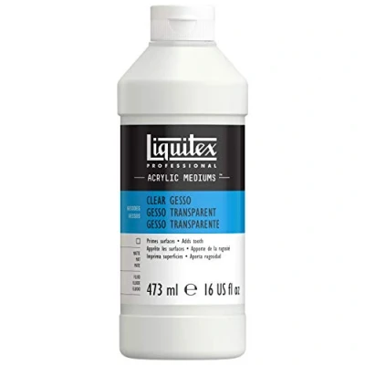 Imagen de Liquitex Médium de Preparación Superficie Gesso Transparente Profesional, 473 ml,