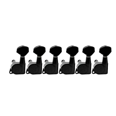 Imagen de Wilkinson WJN07 Zurdo 6 en Línea E Z LOK Clavijas de Afinación Ratio 1:19 Clavijero para Guitarra Eléctrica Stratocaster Telecaster, Negro