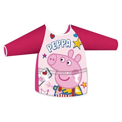 Imagen de ARDITEX PP15300 Delantal con mangas y bolsillo para actividades de EONE Peppa Pig