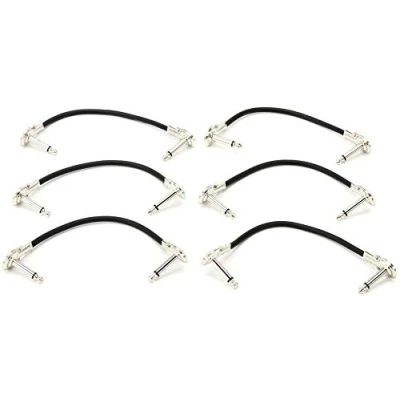 Imagen de Hosa IRG 600.5, Guitar Patch Cable, Low profile Right angle to Same, 6 in, pc