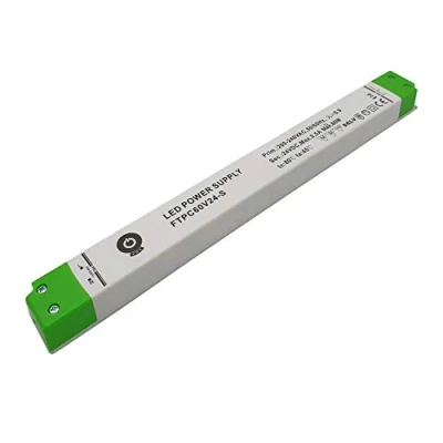 Imagen de Fuente de alimentación LED 24 V 2,5 A 60 W transformador CC carcasa delgada iluminación: tira cinta lámpara tubo luz Power Driver balasto