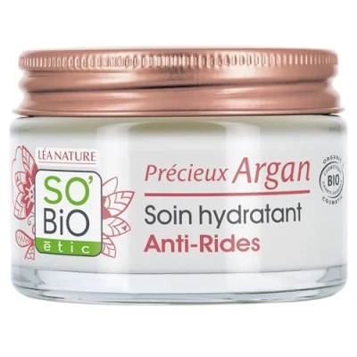 Imagen de LEA NATURE SO BIO étic Cuidado Hidratante Antiarrugas Día Precioso Argán Reduce las arrugas y tonifica la piel Aceite de orgánico 99% origen natural Made in France 50 ml
