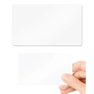 Imagen de Lanyards Tomorrow 10 tarjetas blancas de PVC, del tamaño estándar una tarjeta crédito CR80, 86 x 54 mm, 760 micrones, aptas para imprimir en cualquier impresora identificación