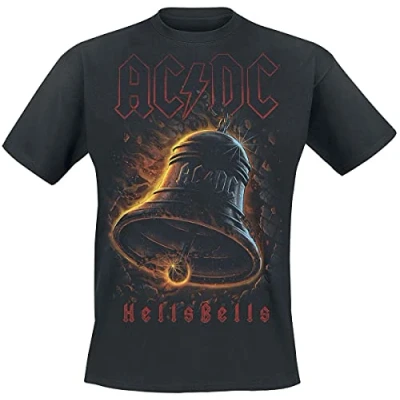 Imagen de AC/DC Hells Bells Hombre Camiseta Negro 3XL 100% algodón Regular