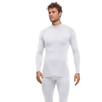 Imagen de FALKE Warm Turtleneck M L/S SH Hilo Funcional Secado rápido Termo 1 Pieza, Capa de Base Superior Hombre, Blanco (White 2860) Nuevo ecológico, L
