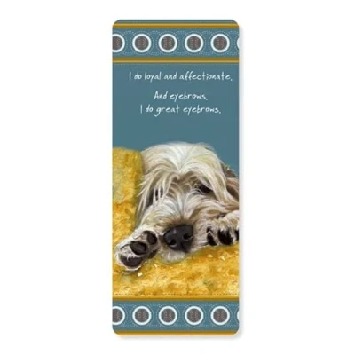 Imagen de The Little Dog Laughed Bookmark Marcapáginas con texto en inglés &quot;Great Eyebrows&quot; Grand Basset Griffon Vendéen, accesorio de lectura temática perro