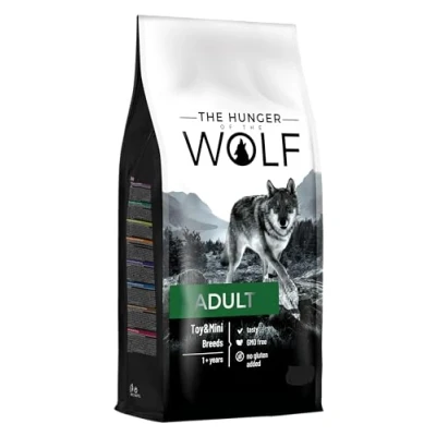 Imagen de the Hunger of Wolf Alimento seco para perros adultos de razas mini y toy (York, Shiatzu, Chihuahua), fórmula delicada rica en vitamina C con pollo cordero 3 kg