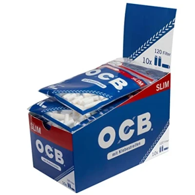 Imagen de OCB Delgado, 10 120, Diámetro de 6 mm en práctica Bolsa resellable x 150 filtros por = 1 cartón, Fino