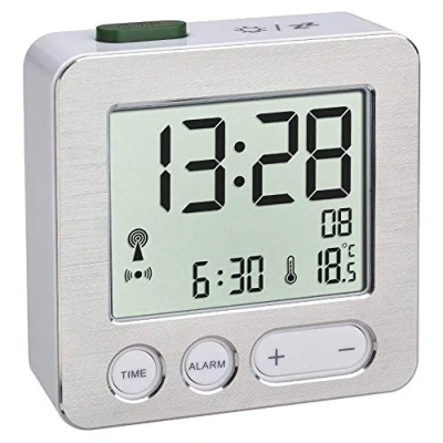 Imagen de TFA Dostmann 60.2545 Despertador electrónico (Blanco Plata con baterías)