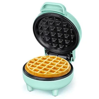 Imagen de SNAILAR Gofrera Mini, ‎550Ｗ Waffle Maker, Pequeña Para Gofres, Antiadherente, Mango Cool Touch, Diseño Compacto, Temperatura Automática, Verde
