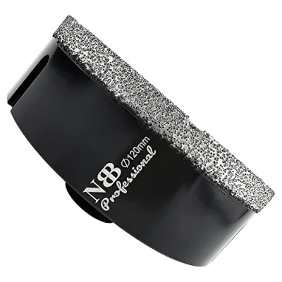 Imagen de NBB Broca de diamante con M14, corona para taladrar en seco y húmedo profesionalmente porcelana dura, cerámica, baldosas, granito, mármol, azulejo, Amoladora Angular (120mm)
