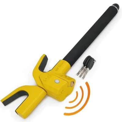 Imagen de URBAN UR978Y Barra Antirrobo Coche Volante Con Alarma 120dB Hi Tech, Warning y Sensibilidad A+ Más Disuasorio, Antiganzua, Extensible Universal, Inmovilizador Bloqueo Auto Furgoneta Caravana