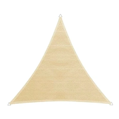 Imagen de Windhager Capri Toldo Triangular Isósceles 4 x m, protección Solar para jardín y Patio, Resistente a los Rayos UV la Intemperie, Color champán, 10747