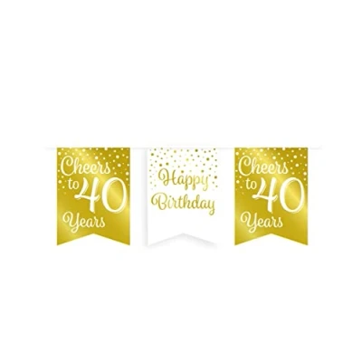 Imagen de PD Party Fiesta Banner, Color oro/blanco (7023006)