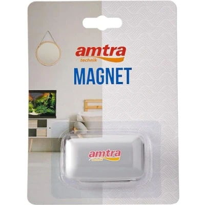 Imagen de Amtra Wave Magnet Medium, Escobilla De Goma Para Limpieza Acuarios, Cepillo Rascador Acuarios Con Imán, Tamaño Mediano 6X5X3 Cm