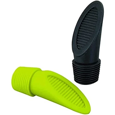 Imagen de Ibili Set 2 Tapones para Vino Silicona, Stainless Steel