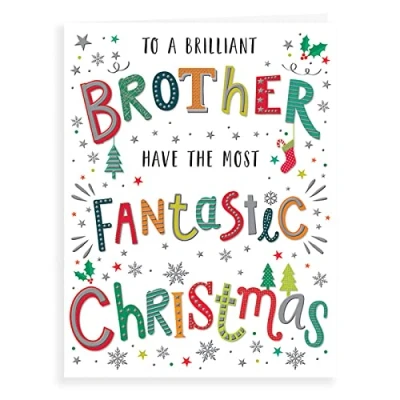 Imagen de Regal Publishing C85504 Tarjeta de Navidad para hermano (20,3 x 15,2 cm)