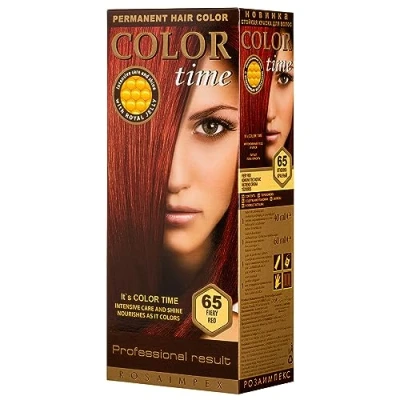 Imagen de Color Time Tinte Permanente en Gel Rojo fuego 65 Enriquecido con Jalea Real y Vitamina C Coloracion para el Cabello I 100 ML