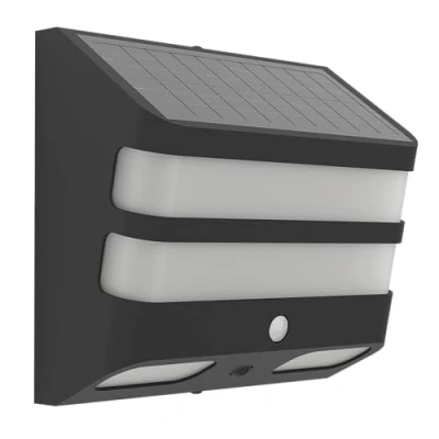 Imagen de EGLO Stiappa lámpara de pared led para uso exterior, solar exterior con sensor movimiento, plástico negro y blanco, iluminación IP44