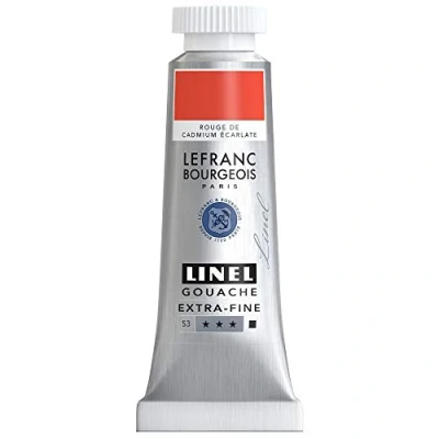 Imagen de Lefranc Bourgeois Color Gouache, Rojo Escarlata Cadmio, 14 ml (Pack of 1),