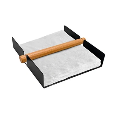 Imagen de NERTHUS FIH 790 Servilletero de Mesa con Peso, Acero Bambú, Inoxidable, Pequeño