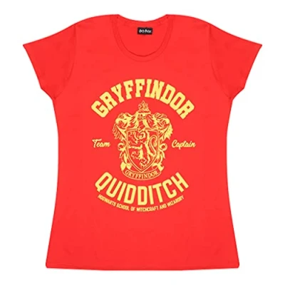 Imagen de Popgear, Camiseta Gryffindor para Mujer, T Shirt Harry Potter Oficial, Talla S XXL, Color Rojo