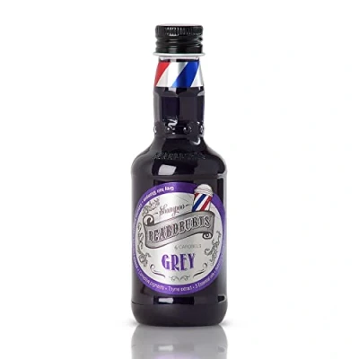 Imagen de Beardburys Grey Shampoo Champú Matizador para Cabellos Grises, Blancos o Rubios, Elimina Tonos Amarillentos, Cabello Brillante, Apto Teñido y Decolorado Color Violeta