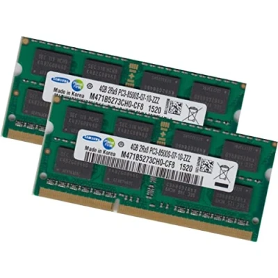 Imagen de Samsung 3rd 2x4GB Kit DDR3 1066MHz SO Dimm PC3 8500S 204pin