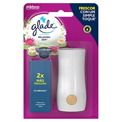 Imagen de Glade Ambientador un Toque Aparato &amp; Recambio, Fragancia Relax Zen, 1 recambios x 10 ml