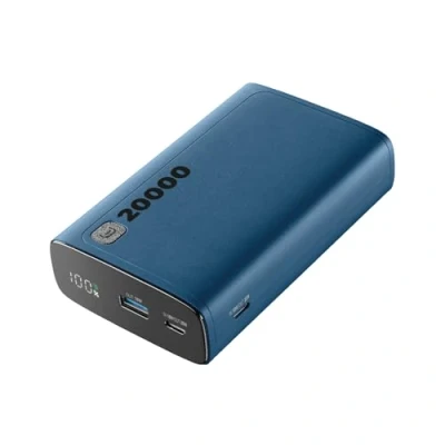 Imagen de Powerbank CellularLine PBDISPL01PD20000B, 20000 mAh, USB A y C, Azul