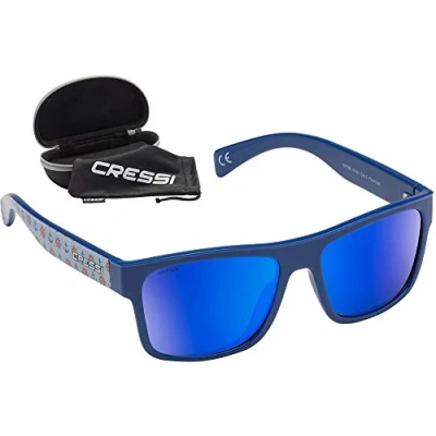 Imagen de Cressi Spike Sunglasses Gafas de Sol Deportivo Unisex Adulto, Avio/Lentes Espejadas Azul, Talla única