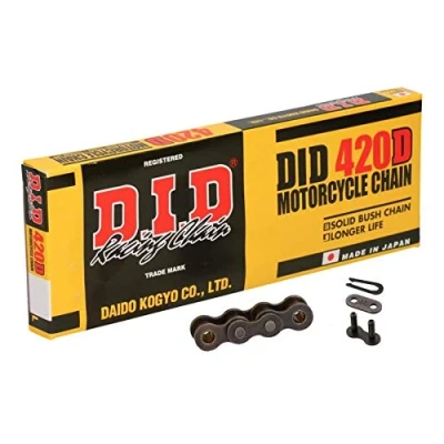 Imagen de DID, Cadena Did 420D, Negro Y Negro, Longitud, 78 Eslabones Con Unión Clip, Rj