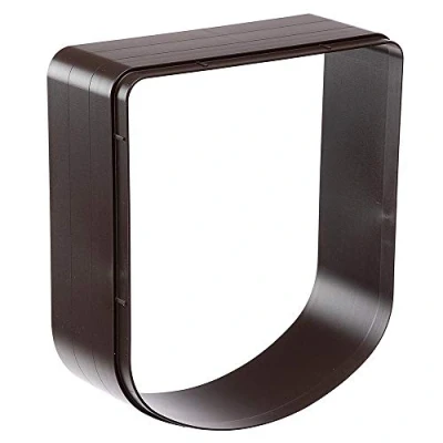 Imagen de Ferplast Extensión para Puerta Perros pequeños y Gatos, Gatera, basculante Swing 3 5 Extension, 16,3 x h 18,4 cm Profundidad cm, Marrón