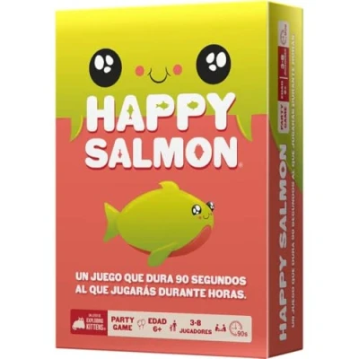 Imagen de Exploding Kittens Happy Salmon Juego para Fiestas Adultos, Adolescentes y Niños a Partir De 6 Años 3 8 Jugadores 90 Minutos por Partida Español