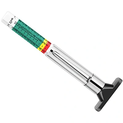 Imagen de GODESON Profundimetro Neumaticos,Medidor profundidad Neumaticos, Medidor de neumaticos Dos Lados con código Colores Inteligente 25mm/32nds