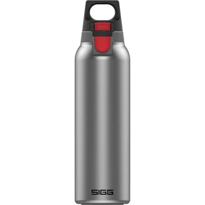 Imagen de SIGG Hot &amp; Cold ONE Light Brushed Botella térmica (0.55 L), termo hermético sin sustancias nocivas, cantimplora de acero inoxidable 18/8 para uso con una mano