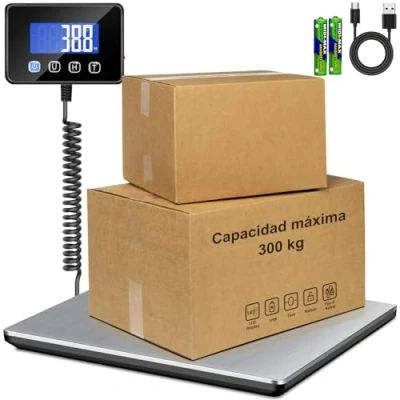 Imagen de Báscula de paquetes, 300 kg, alta precisión, con función sujeción/tara