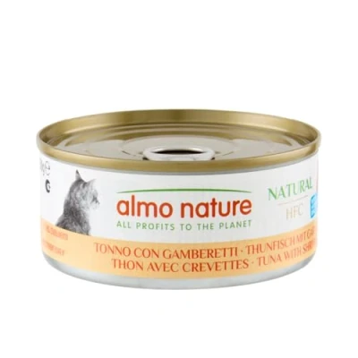Imagen de Almo Nature HFC Natural con atún y camarón Comida húmeda para Gatos Adultos: 24 latas de 150 g