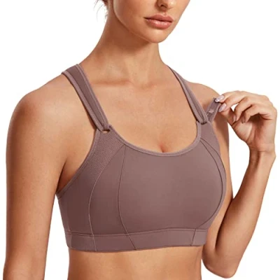 Imagen de SYROKAN Sujetador Deportivo de Alto Impacto para Mujer Ocre Oscuro 90C