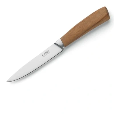 Imagen de Kuppels cuchillo multiusos WOOD, longitud de la hoja 12 cm, cocina afilado con mango madera acacia, acero inoxidable endurecido, para un corte preciso