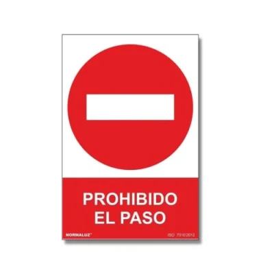 Imagen de Normaluz RD46617 Señal Adhesiva Prohibido El Paso Adhesivo de Vinilo 10x15 cm con CTE, RIPCI