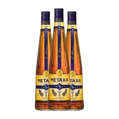 Imagen de Brandy Metaxa 5 Estrellas Años Botella Misil 1 L (Caja de 3 L)