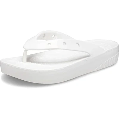 Imagen de Crocs Classic Platform Flip W Chanclas Mujer,Blanco,38/39 EU