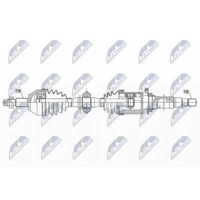 Imagen de NTY NPW AR 014 Árbol de transmisión Eje delantero, derecha 1013 Caja cambios manual ALFA ROMEO: 159 Sportwagon, Berlina