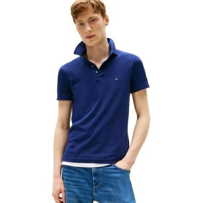 Imagen de Tommy Hilfiger Polo de manga corta Hombre 1985 Slim Fit, Azul (Preppy Navy), XS
