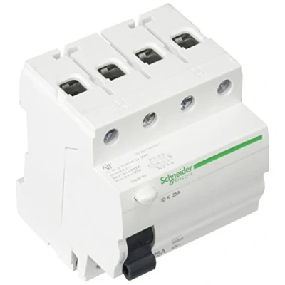 Imagen de Schneider Electric A9Z06425 Interruptor Diferencial, 4P, 25A, 300Ma, Tipo Ac