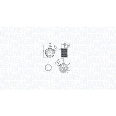 Imagen de MAGNETI MARELLI 350300002900 Radiador de Aceite RENAULT: Kangoo I, GRAND SCENIC 2, CLIO DACIA: Logan I Express, MCV