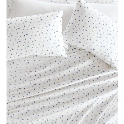 Imagen de Linen Market Patrón LM 4 Piezas Juego de sábanas, Microfibra, Azul Claro Floral Suave, Matrimonio
